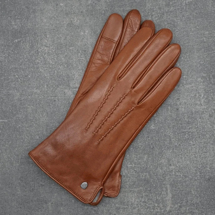 Sheepskin Leather Lined Seemed Gloves-Italian Leather