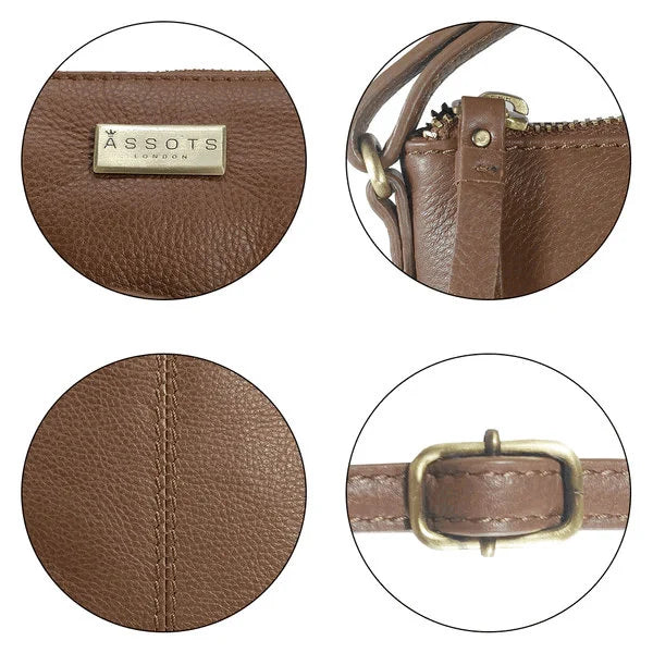 Genuine Leather Pebble Grain Shoulder Bag