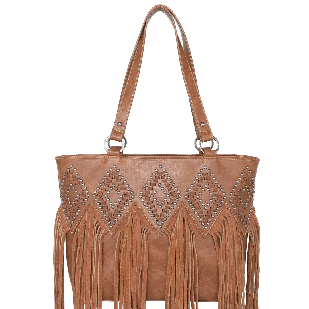 Leather Concealed Carry Shoulder Bag - BELLISIMA HANDBAGS USA