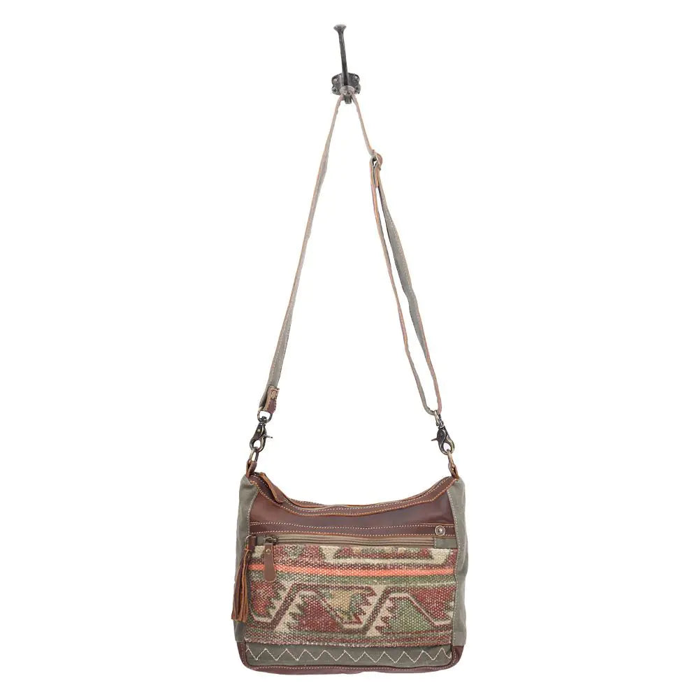 Luguni Canvas & Leather Shoulder Bag