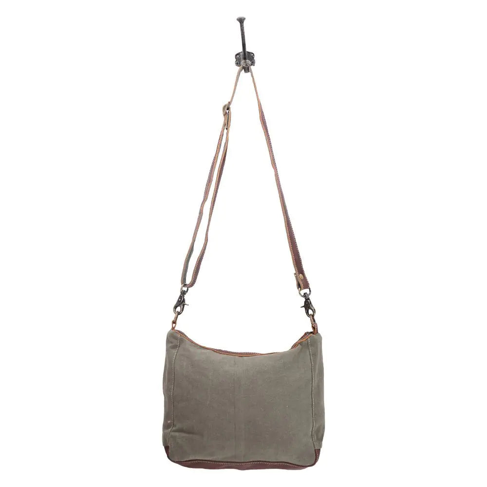 Luguni Canvas & Leather Shoulder Bag