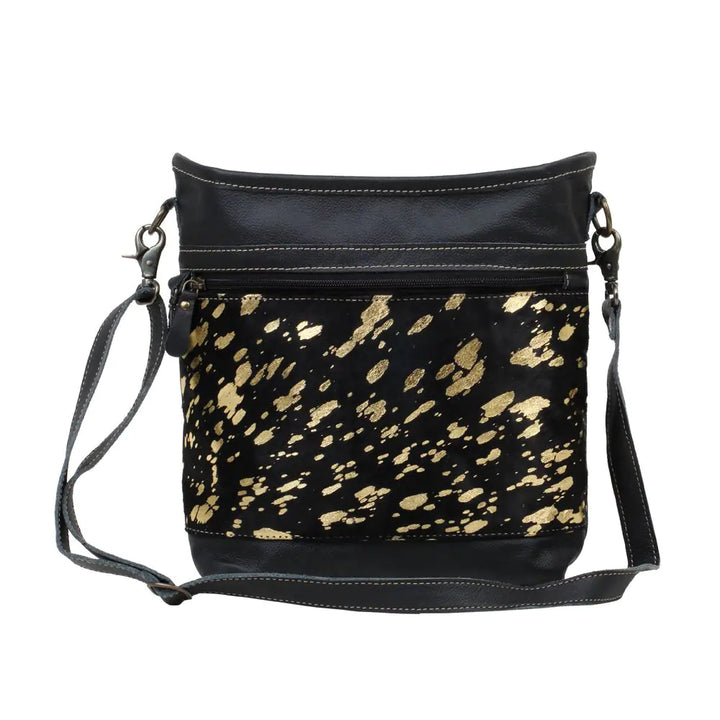 Golden Beacons Hair On Leather Bag