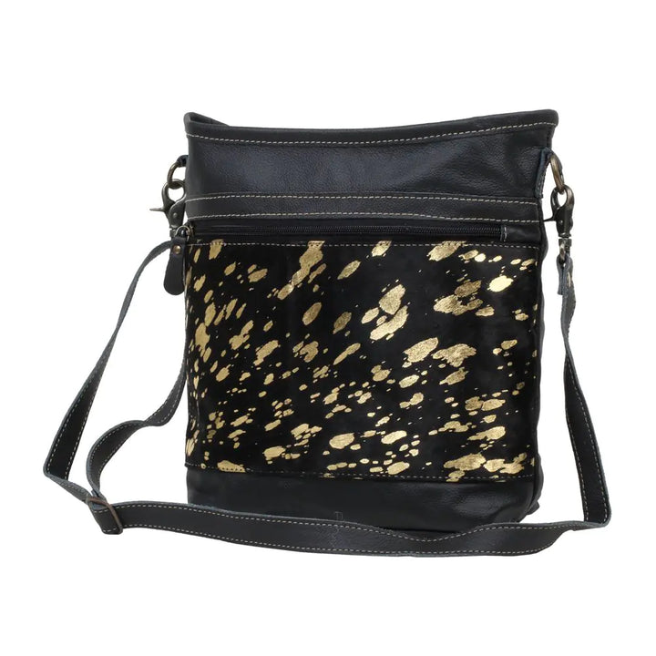 Golden Beacons Hair On Leather Bag