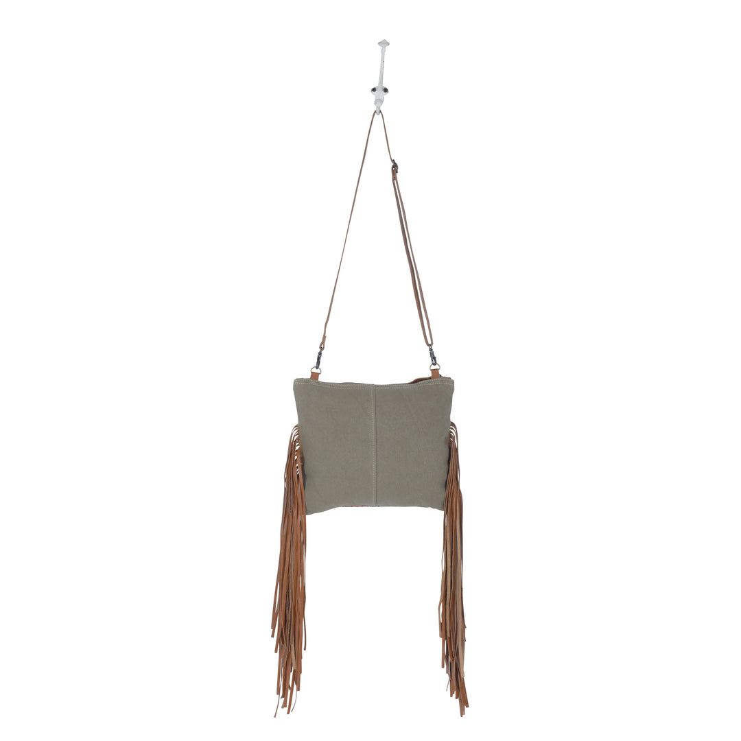 Laces of Color Fringe Canvas & Leather Crossbody