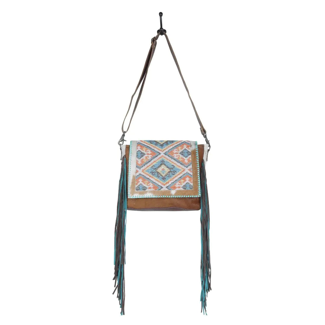 Rangoli Leather Fringe Shoulder Bag