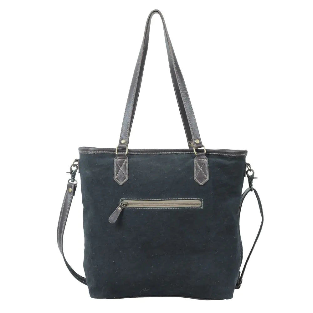 Panacea Leather & Canvas Tote Shoulder Bag