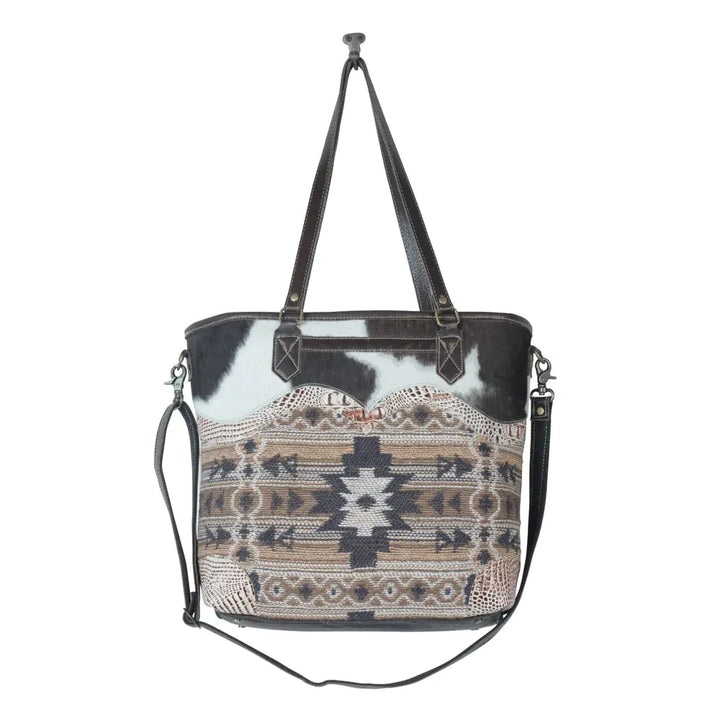 Panacea Leather & Canvas Tote Shoulder Bag