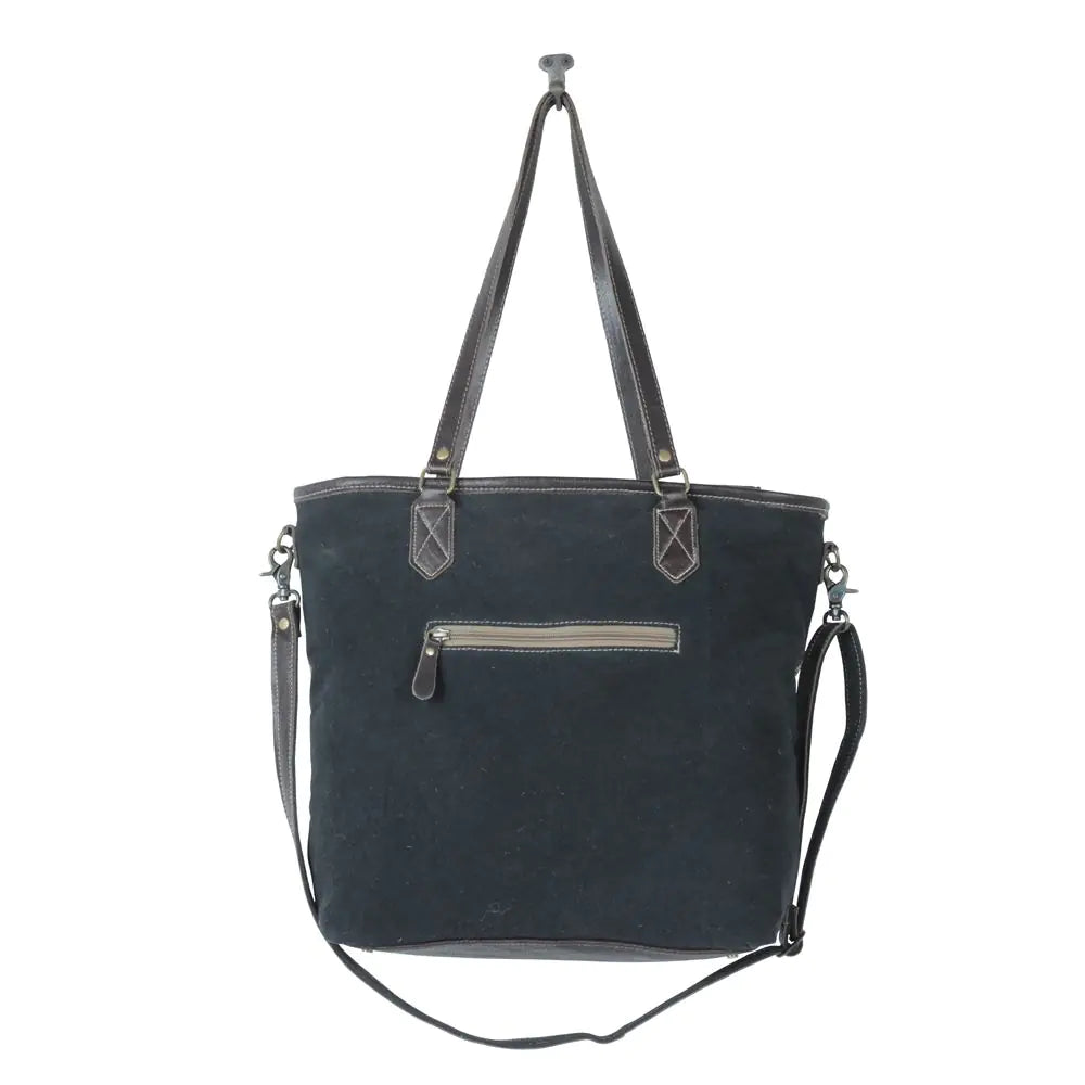 Panacea Leather & Canvas Tote Shoulder Bag