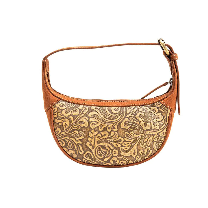 Myra U-Turn Tooled Leather Floral Handbag Purse