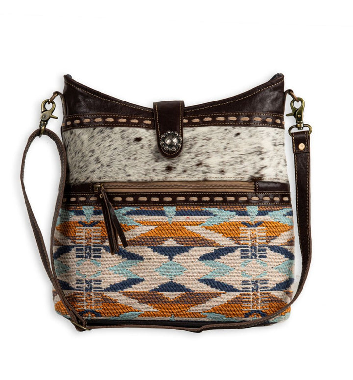 Sun Serape Canvas & Hair On Shoulder Bag