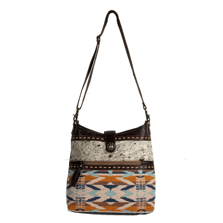 Sun Serape Canvas & Hair On Shoulder Bag