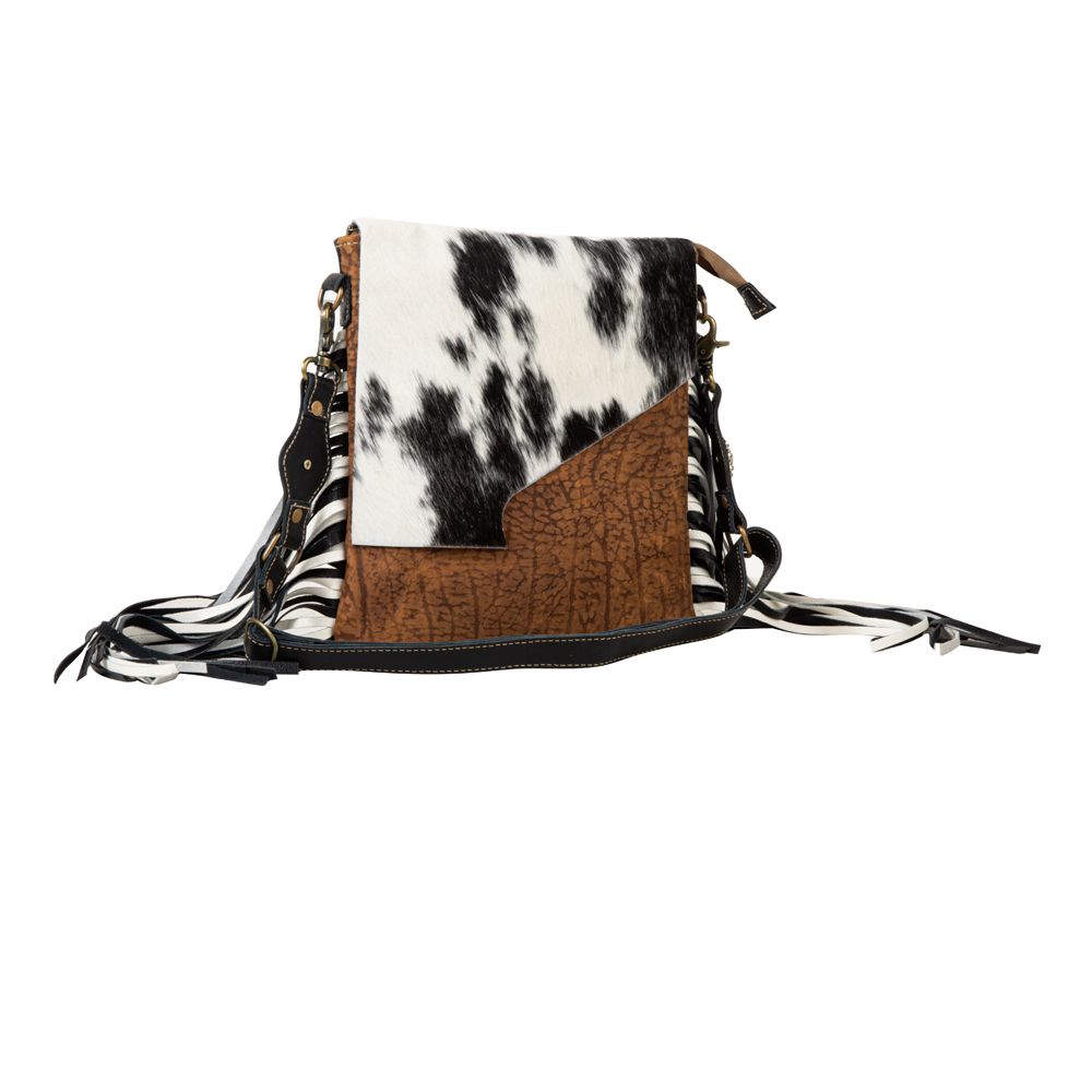 Myra ThunderFly Fringed Leather Bag in Silver Dust main image 0