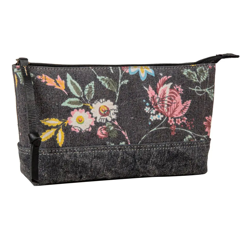 Make-Up Floral Canvas Travel Pouch