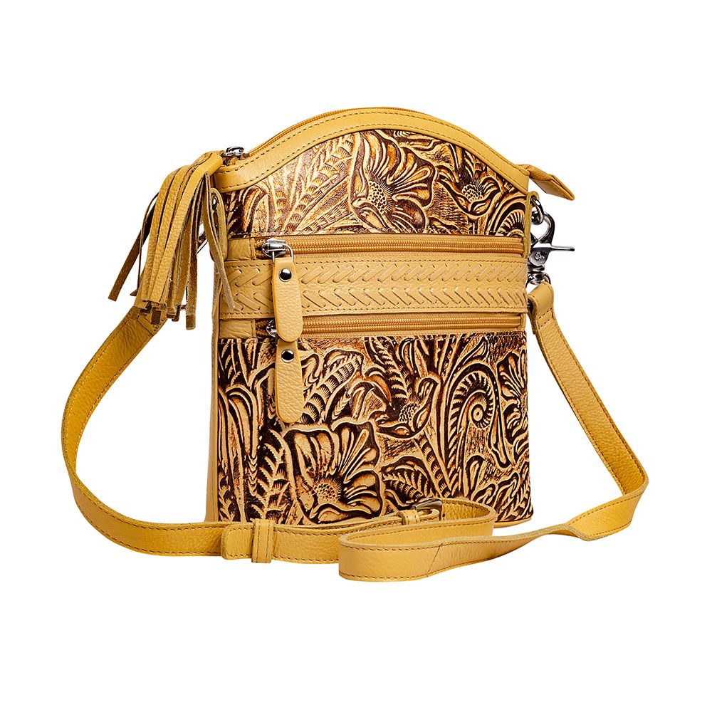 Clarendon Embossed Leather Crossbody