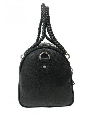 Italian Leather Shoulder Bag-Crossbody Strap