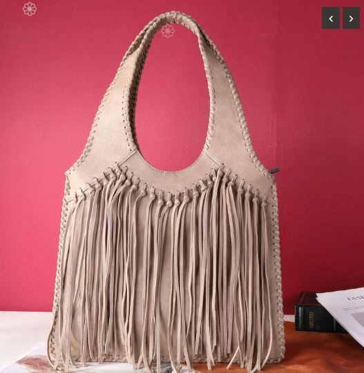 Hand-Tie fringe Concealed Carry Hobo Shoulder Bag