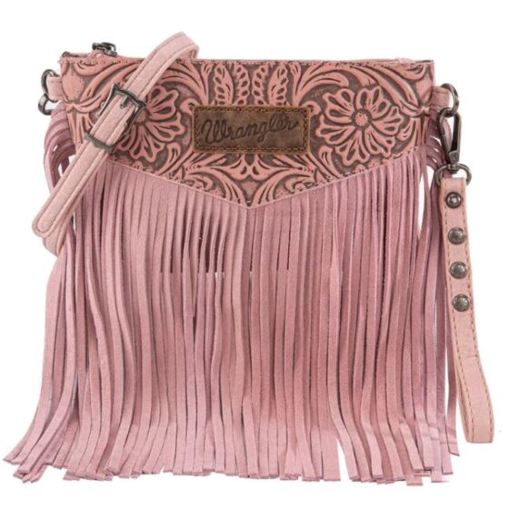 Wrangler Floral Fringe Embossed Crossbody