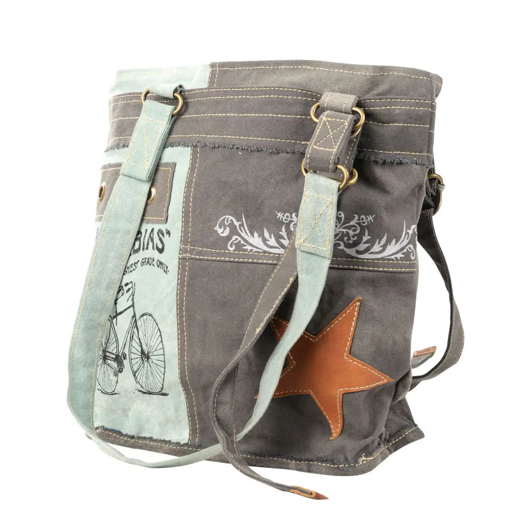 Canvas Bicycle Tote Crossbody - BELLISIMA HANDBAGS USA