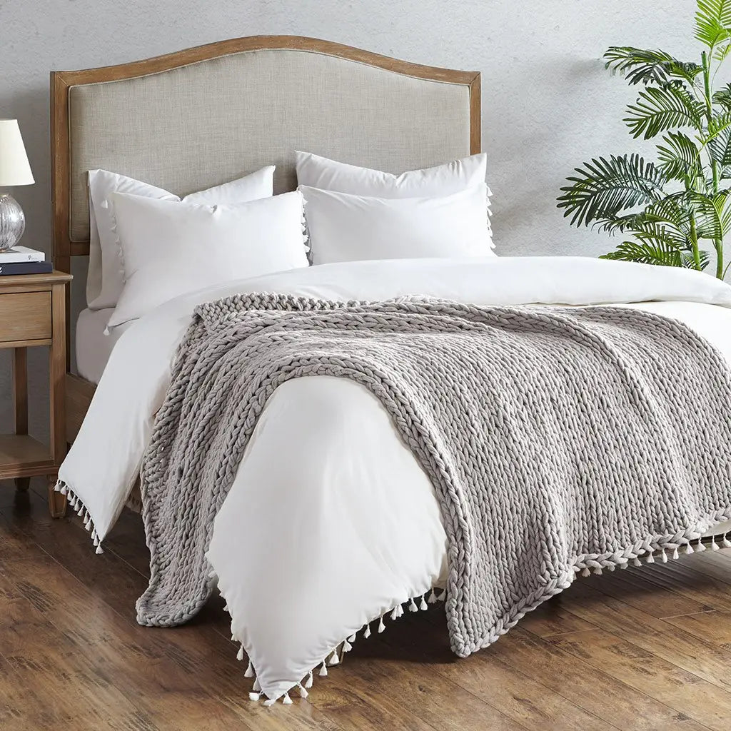 Chenille Chunky Knit Throw Blanket - BELLISIMA HANDBAGS USA