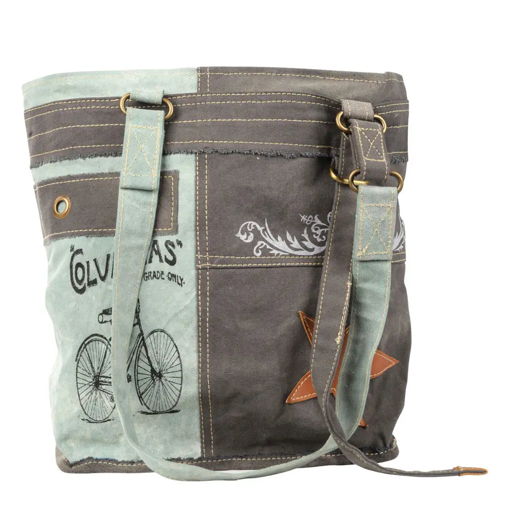 Canvas Bicycle Tote Crossbody - BELLISIMA HANDBAGS USA