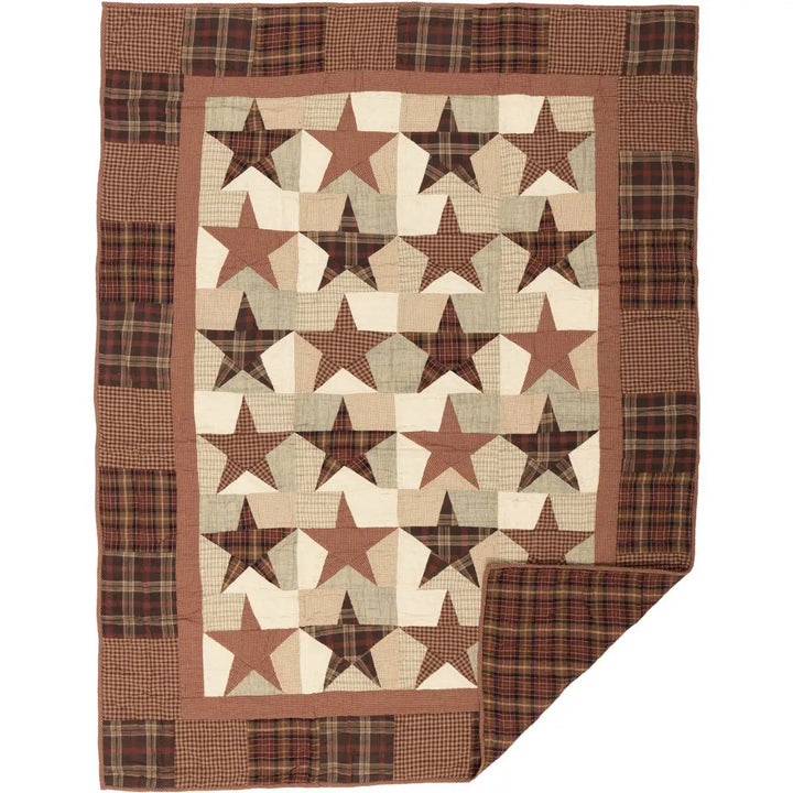 Abilene Star Quilted Throw Blanket-Farmhouse Quilt - BELLISIMA HANDBAGS USA