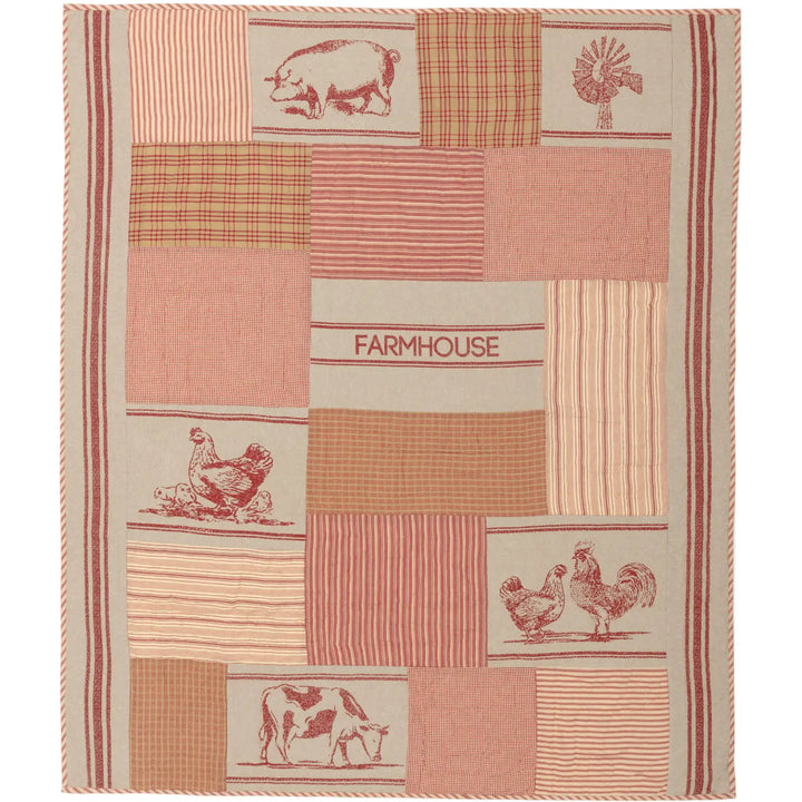 Farmhouse Quilted Throw Blanket - BELLISIMA HANDBAGS USA