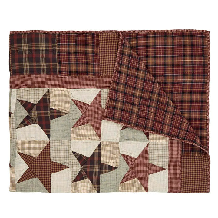 Abilene Star Quilted Throw Blanket-Farmhouse Quilt - BELLISIMA HANDBAGS USA