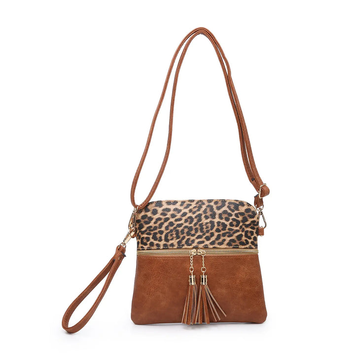 Tara Double-Zip Crossbody Wristlet - BELLISIMA HANDBAGS USA