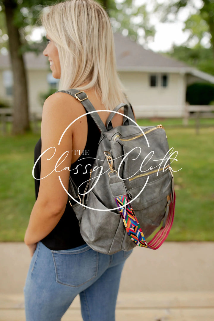 Convertible Backpack with Guitar Strap-Various Colors - BELLISIMA HANDBAGS USA