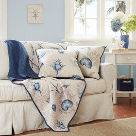 Coastal Bayside Quilted Throw - BELLISIMA HANDBAGS USA