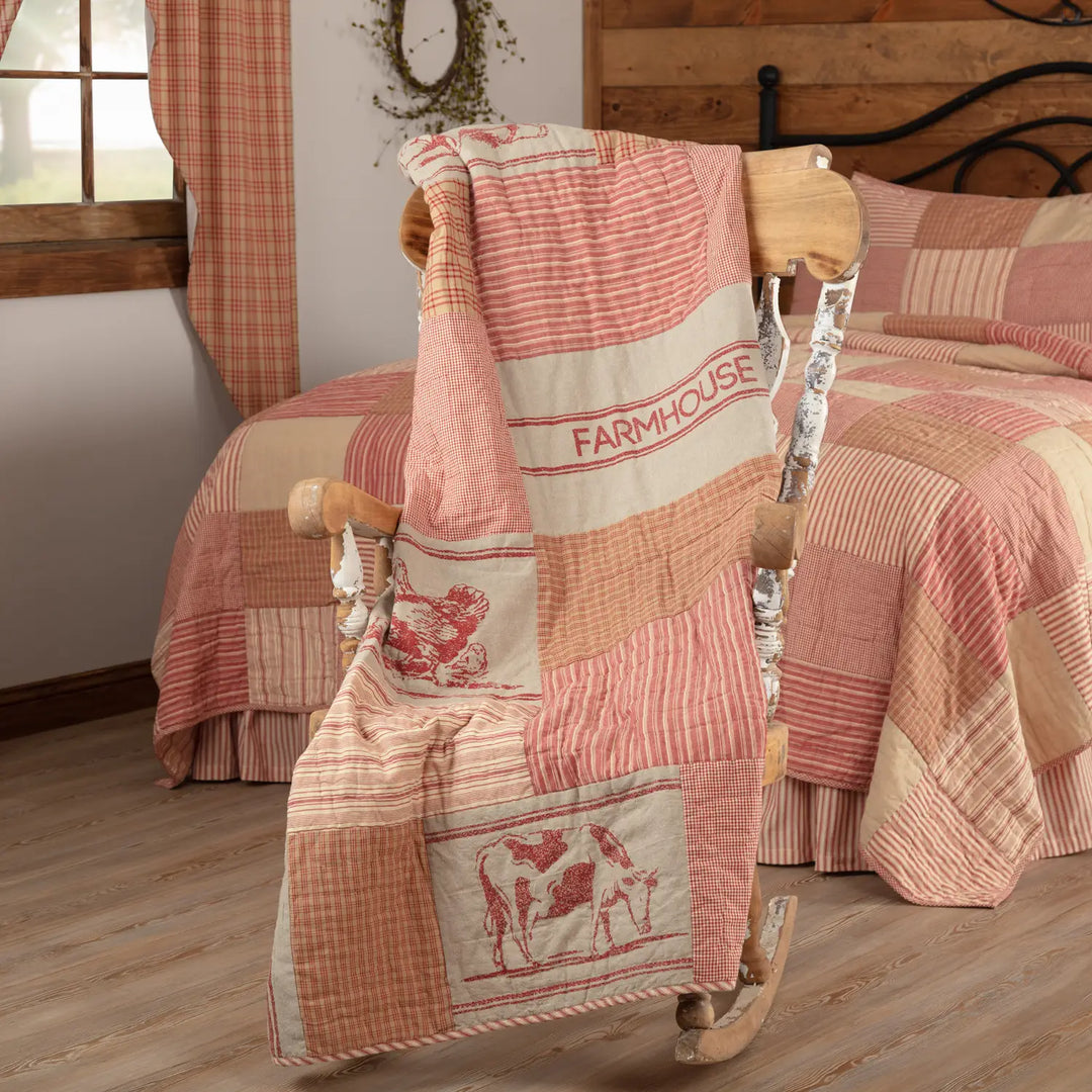 Farmhouse Quilted Throw Blanket - BELLISIMA HANDBAGS USA