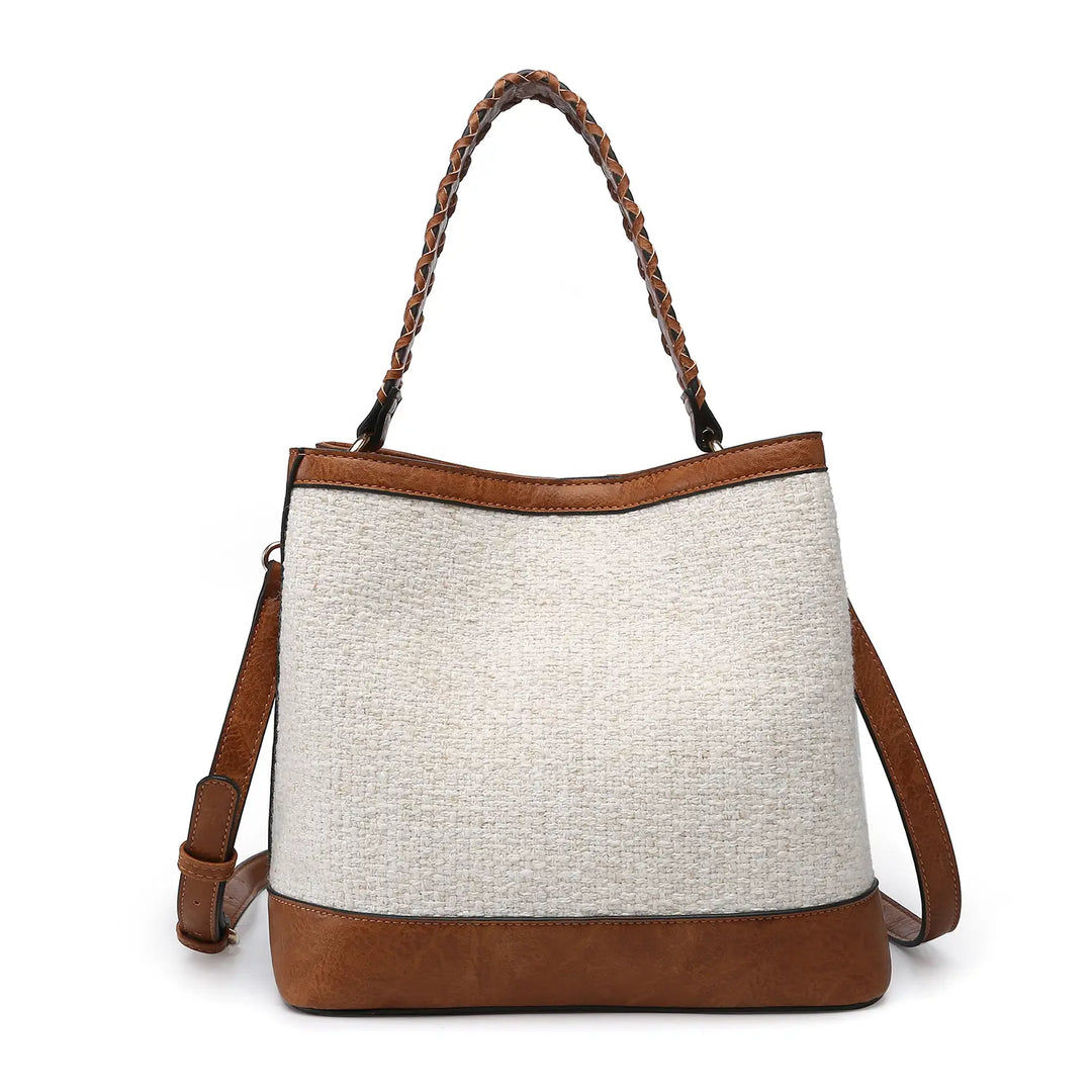 Tweed Handbag w/Crossbody - BELLISIMA HANDBAGS USA