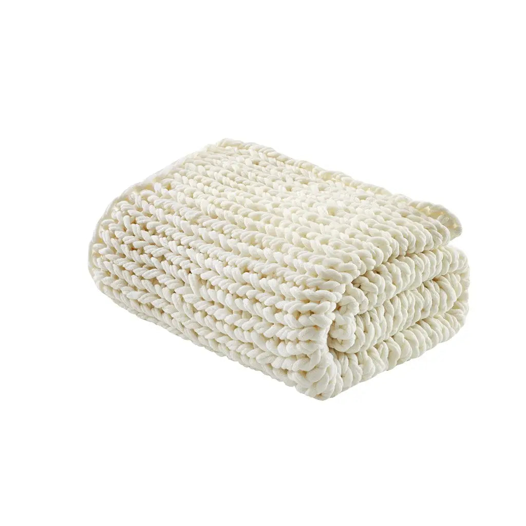 Chenille Chunky Knit Throw Blanket - BELLISIMA HANDBAGS USA