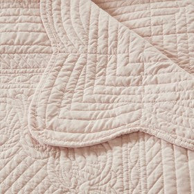 Tuscany Scalloped Quilted Throw Blanket-Various Colors - BELLISIMA HANDBAGS USA