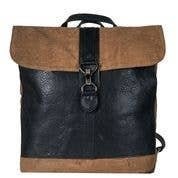 Leather & Canvas Convertible Backpack - BELLISIMA HANDBAGS USA