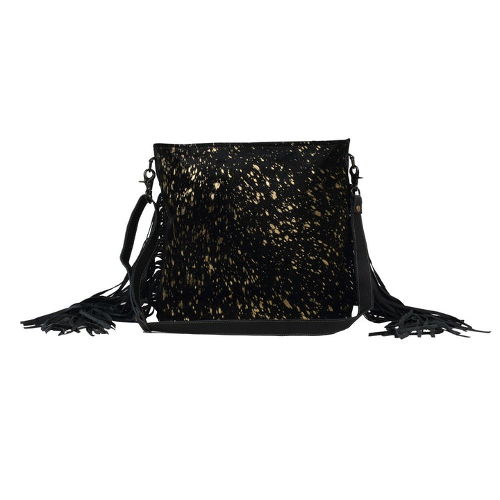 Black Shimmer Shoulder Bag - BELLISIMA HANDBAGS USA