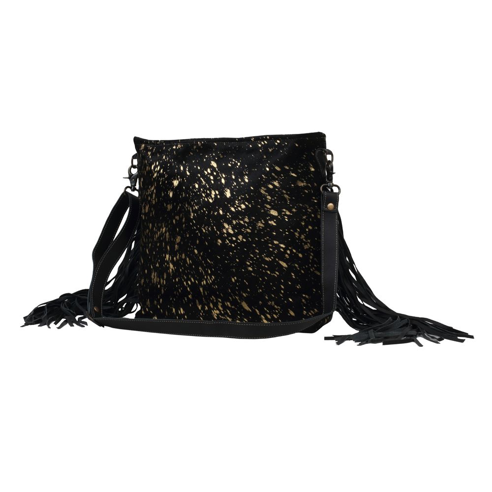 Black Shimmer Shoulder Bag - BELLISIMA HANDBAGS USA