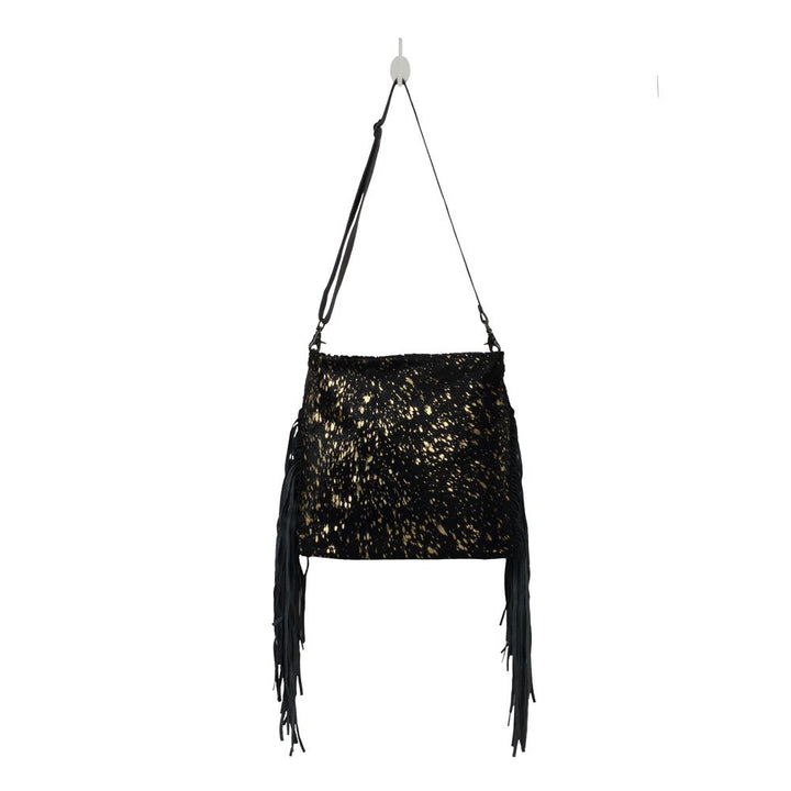 Black Shimmer Shoulder Bag - BELLISIMA HANDBAGS USA