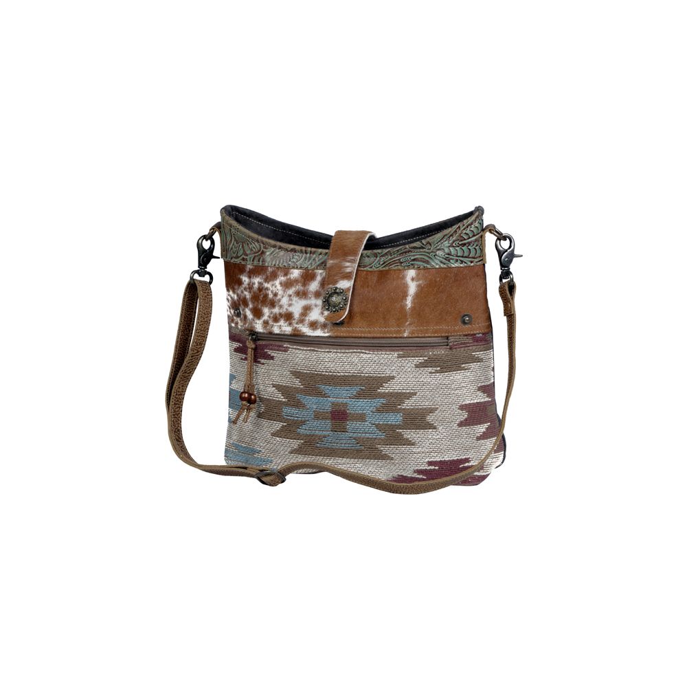 Placid Leather & Canvas Crossbody - BELLISIMA HANDBAGS USA