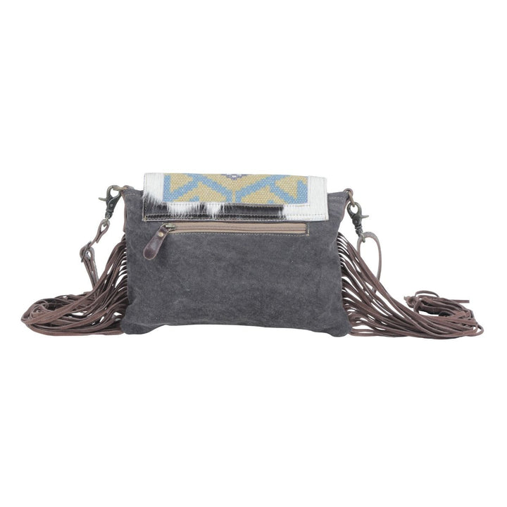 Buzzard Fringe Leather & Canvas Crossbody - BELLISIMA HANDBAGS USA