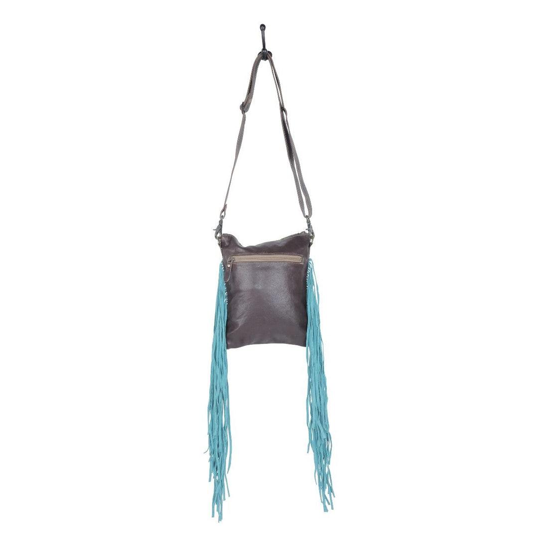 Tales Gem Leather Fringe Shoulder Bag - BELLISIMA HANDBAGS USA