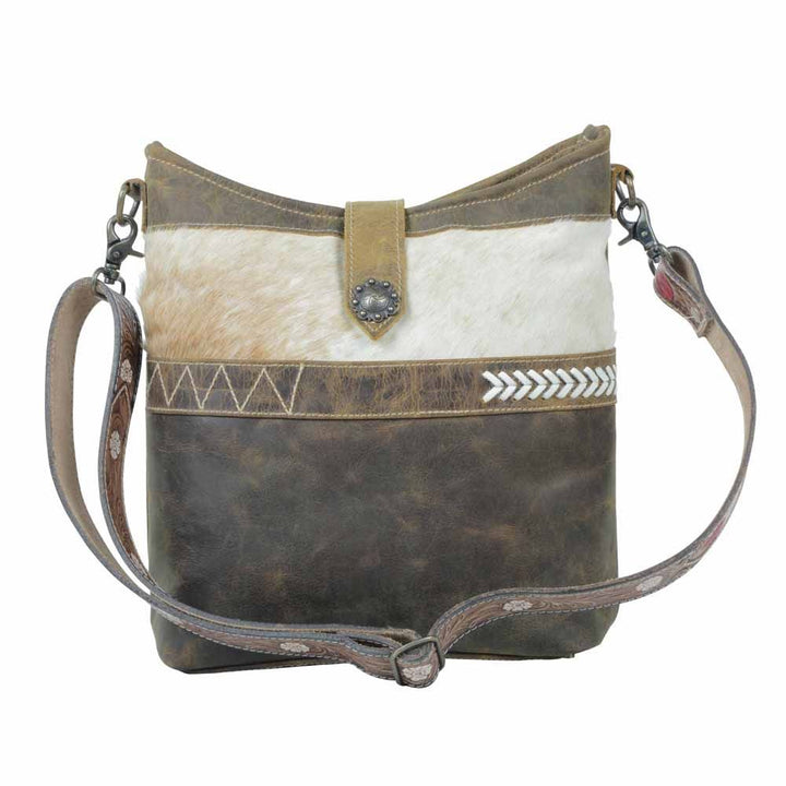 Hazel Hues Leather Shoulder Bag - BELLISIMA HANDBAGS USA